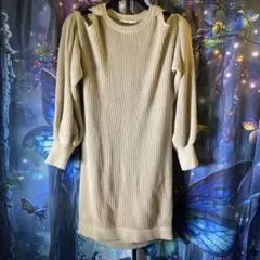 SLY ベージュ リブ編み ミニワンピース 最終値引き‼️