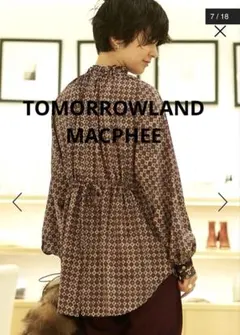 美品 MACPHEE ボヘミアンプリント チュニックブラウス 