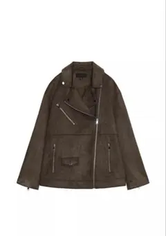ZARA スエード風バイカージャケット