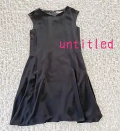 UNTITLED ノースリーブひざ丈ワンピース 4 ブラック　フォーマル　結婚式