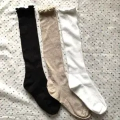 新品　ハイソックス　23〜25cm 3足 セット　レディースハイソックス