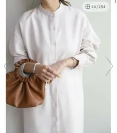 美品ディスコート バンドカラーロングワンピース