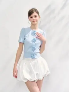 treat ürself Rose flower cardigan blue - メルカリ