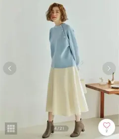 grove ファンシーツイードフレアスカート