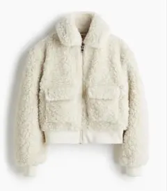 H&M フラッフィジャケットXS ライトベージュ