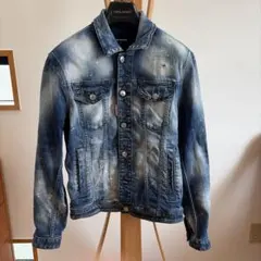 美品】DSQUARED2 デニムジャケット ダメージ加工 赤タグ サイズ50