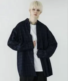 【remer】loose un-vintage check over shirtのサムネイル