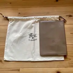 【IL BISONTE】イルビゾンテ　レザー A5手帳・ノートカバー　グレー