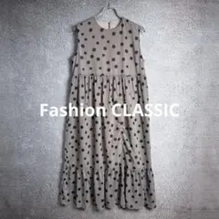 Fashion CLASSIC ノースリーブロングワンピース マキシワンピース