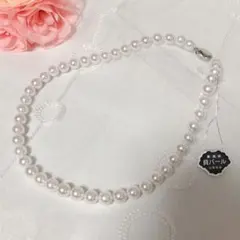 白 匿名配送 新品未使用 本貝パールネックレス 42センチ 8ミリ フォーマル