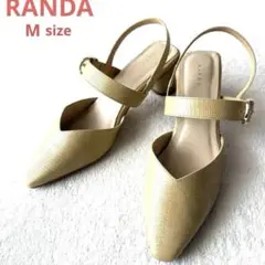 未使用 【梅雨に大活躍】RANDA 型押しストラップパンプス M ベージュのサムネイル