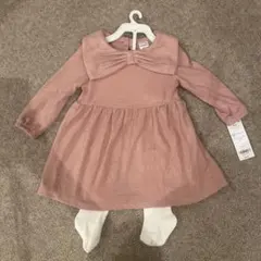 新品 Carter’s 襟付きワンピース 70cm 白タイツと靴下2足付！