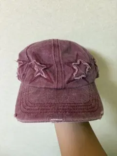archiveスター刺繍 ダメージ加工 キャップ ワインレッドのサムネイル