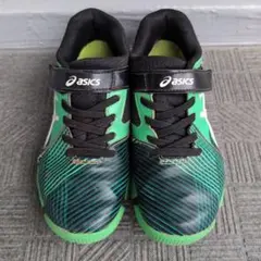 asics LAZERBEAM グリーン×ブラック　21.5cm