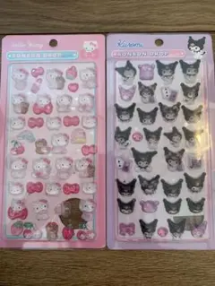 『入手困難』ハローキティ&クロミ ボンボンドロップシールセット