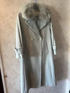 美品希少 カッサンドル パリ ヴィンテージ ロングコート レザートリム 