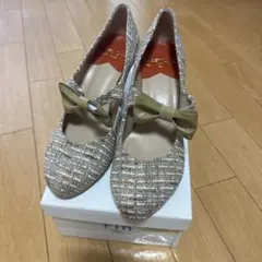 Fin ツイード調リボンパンプスのサムネイル