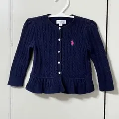 RalphLaurenラルフローレン カーディガン ネイビー 80