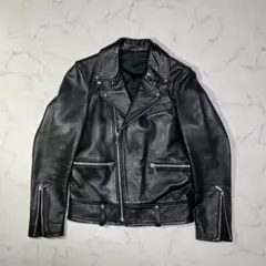 BRIGHT THINGS Sサイズ カウレザー 本革 ダブルライダース