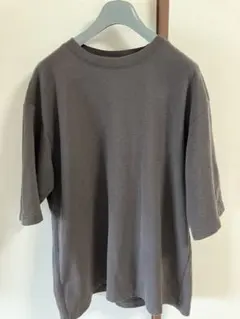 エアリズムコットンオーバーサイズT ボーダー　5分袖　UNIQLOU ユニクロ