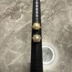 真珠　silver リング　指輪　2本セット