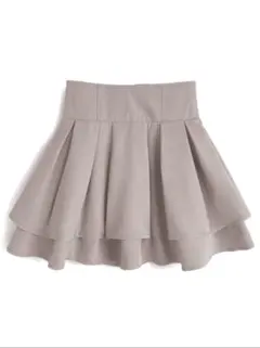 インパン裏地付きハイウエストダブルフレアスカート[ai223] GRL