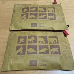 Emirates 旅行用ポーチ 動物デザイン 2個セット