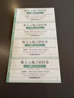 4枚　名古屋鉄道 株主優待 インプレス 入場券　モンキーパーク、リトルワールド等のサムネイル