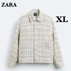 ZARA テクスチャークロップドジャケット 大きめ　XL