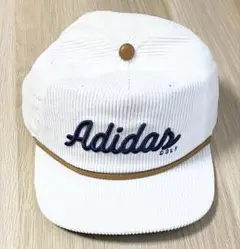新品 adidas アディダス コーデュロイ キャップ ホワイト 定価4400円