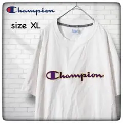 チャンピオン ロゴ 刺繍 Tシャツ XL 【古着】