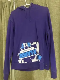XLARGE パーカー パープル 総柄 ロゴ