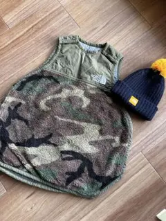 THE NORTH FACE 迷彩柄スリーパーとニット帽セット