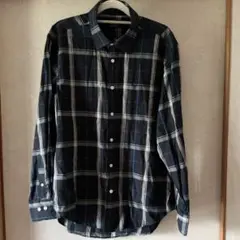 POLO BCS チェック柄シャツ LLサイズ ネイビー系