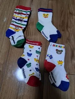 ミキハウスプッチーソックス13-15cm4足セット