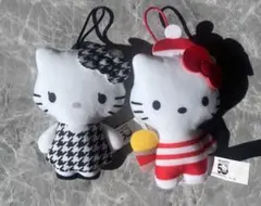 ハローキティ ぬいぐるみ マスコット 2体セット　ハッピーセット