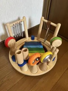 楽器玩具　メロディーゴーラウンド　木のおもちゃのサムネイル