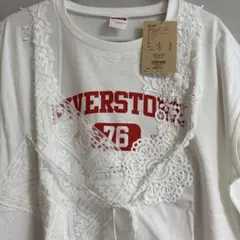 タグ付き未使用　ニコアンド　VTGグラフィックレースT Lサイズ