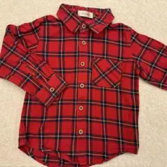 D.fesense/ネルチェックシャツ 長袖子供服110キッズ 男の子 女の子