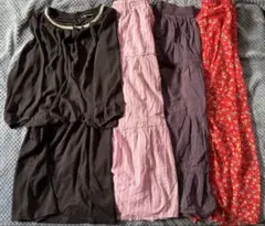 春夏　レディース　まとめ売り　4点セット　ワンピース　ロングスカート