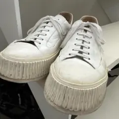 JIL SANDER ホワイトレザースニーカーのサムネイル