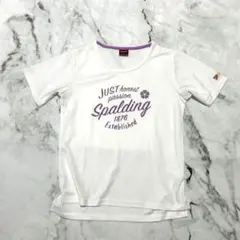 SPALDING スポルディング スポーツ Tシャツ レディース M 白 紫のサムネイル