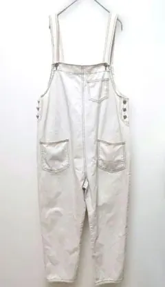 【定価6,900円】チョコミー　ルーズオーバーオール薄ベージュフリーサイズ 美品