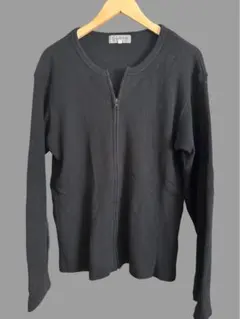 Yohji Yamamoto POUR HOMME ウールジップニット ブラックのサムネイル
