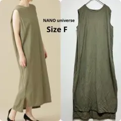 NANO universe ナノユニバース ノースリーブ ロングワンピース F