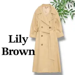 Lilybrown トレンチコート ブラウン ロングコートヴィンテージ Fサイズ