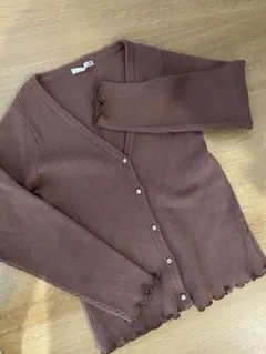 IT'S DEMO イッツデモ カーディガン フリル ニット L