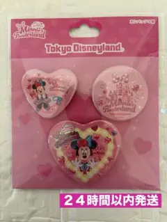 新品　ミニー　缶バッジ　３個セット　ファンダーランド　ミニパル