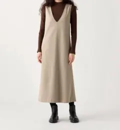 UNIQLO ユニクロ ブラッシュドジャージージャンパースカート