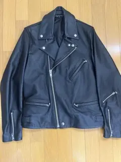 美品 ジョンローレンスサリバン ライダースジャケット ラムレザー 黒